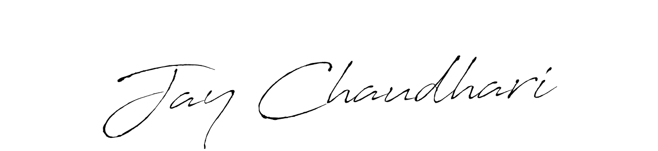 How to make Jay Chaudhari name signature. Use Antro_Vectra style for creating short signs online. This is the latest handwritten sign. Jay Chaudhari signature style 6 images and pictures png