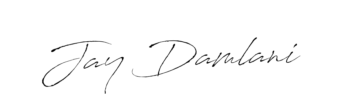 Create a beautiful signature design for name Jay Damlani. With this signature (Antro_Vectra) fonts, you can make a handwritten signature for free. Jay Damlani signature style 6 images and pictures png