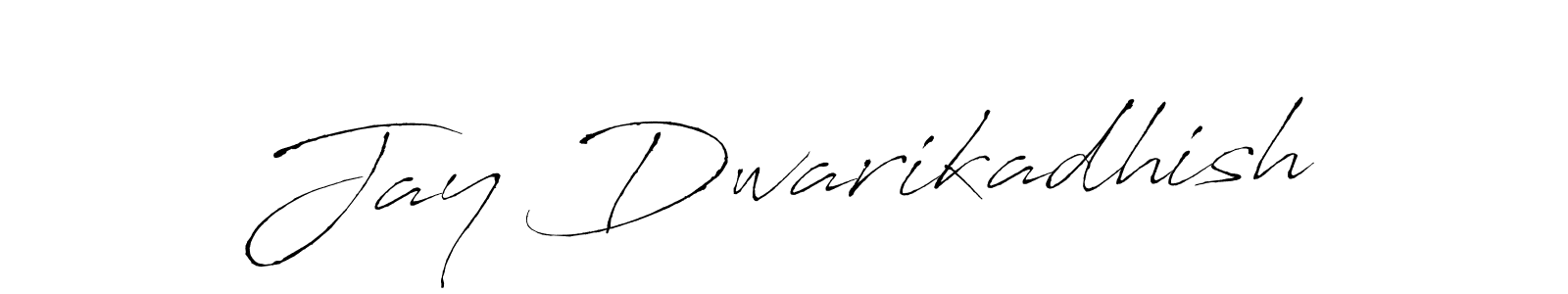 How to make Jay Dwarikadhish name signature. Use Antro_Vectra style for creating short signs online. This is the latest handwritten sign. Jay Dwarikadhish signature style 6 images and pictures png