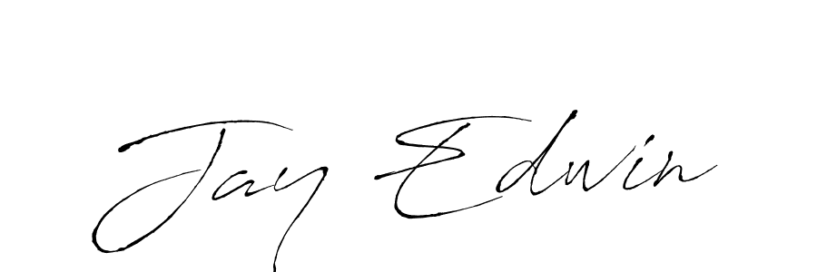 Jay Edwin stylish signature style. Best Handwritten Sign (Antro_Vectra) for my name. Handwritten Signature Collection Ideas for my name Jay Edwin. Jay Edwin signature style 6 images and pictures png