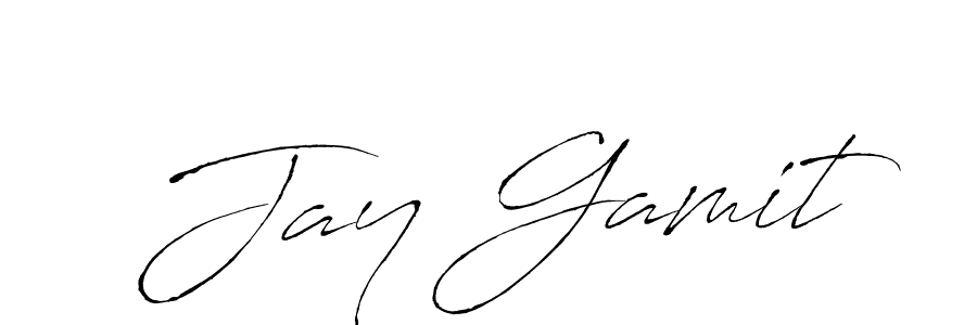 Design your own signature with our free online signature maker. With this signature software, you can create a handwritten (Antro_Vectra) signature for name Jay Gamit. Jay Gamit signature style 6 images and pictures png