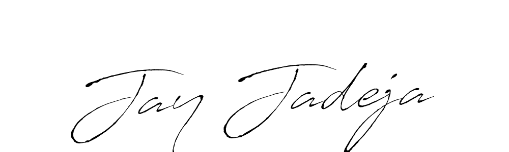 Make a beautiful signature design for name Jay Jadeja. With this signature (Antro_Vectra) style, you can create a handwritten signature for free. Jay Jadeja signature style 6 images and pictures png