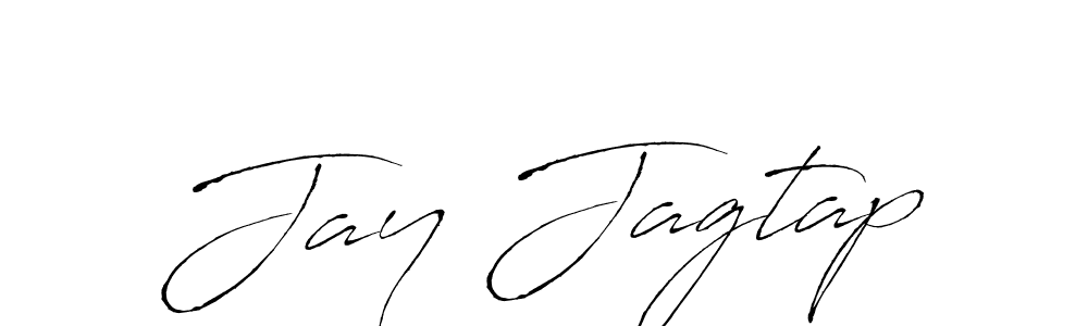How to make Jay Jagtap name signature. Use Antro_Vectra style for creating short signs online. This is the latest handwritten sign. Jay Jagtap signature style 6 images and pictures png