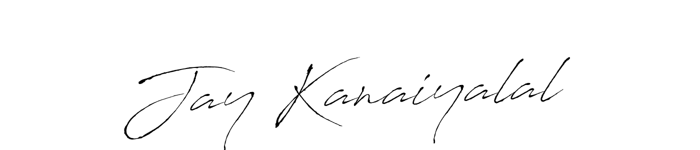 How to make Jay Kanaiyalal name signature. Use Antro_Vectra style for creating short signs online. This is the latest handwritten sign. Jay Kanaiyalal signature style 6 images and pictures png