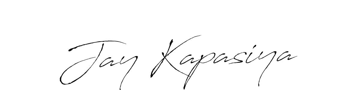 Create a beautiful signature design for name Jay Kapasiya. With this signature (Antro_Vectra) fonts, you can make a handwritten signature for free. Jay Kapasiya signature style 6 images and pictures png