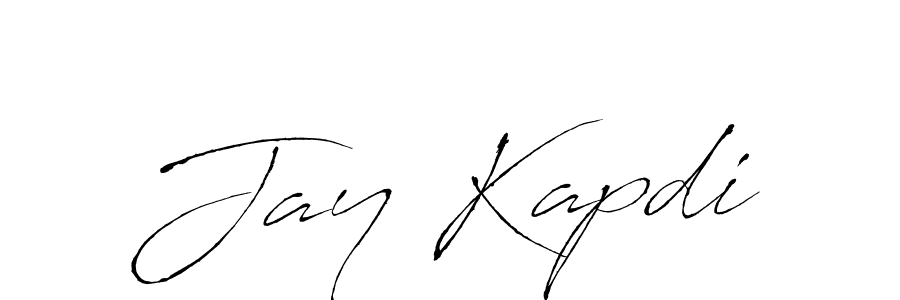 Use a signature maker to create a handwritten signature online. With this signature software, you can design (Antro_Vectra) your own signature for name Jay Kapdi. Jay Kapdi signature style 6 images and pictures png