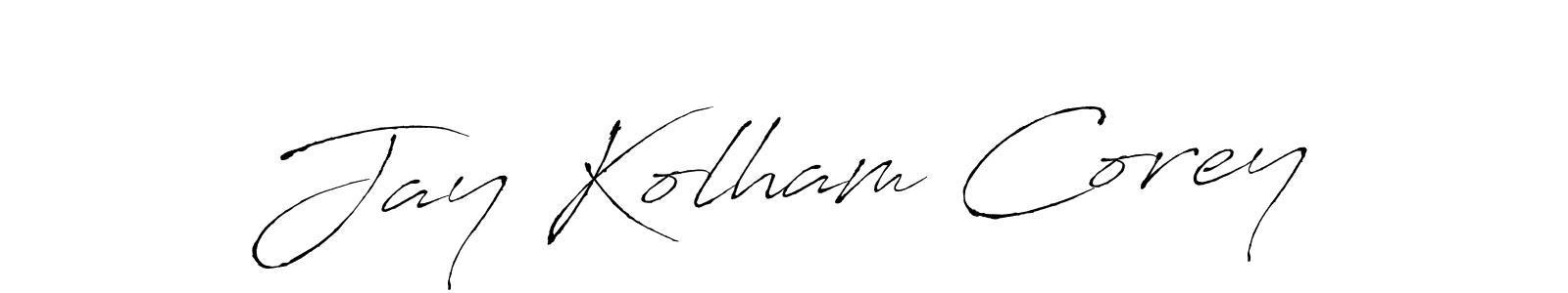 Also we have Jay Kolham Corey name is the best signature style. Create professional handwritten signature collection using Antro_Vectra autograph style. Jay Kolham Corey signature style 6 images and pictures png