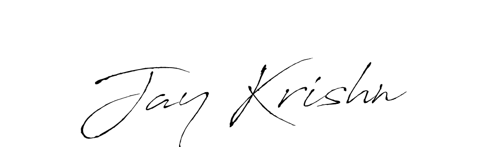 Create a beautiful signature design for name Jay Krishn. With this signature (Antro_Vectra) fonts, you can make a handwritten signature for free. Jay Krishn signature style 6 images and pictures png