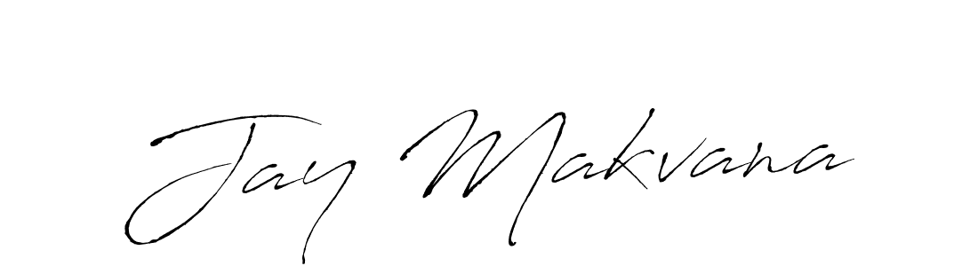 Jay Makvana stylish signature style. Best Handwritten Sign (Antro_Vectra) for my name. Handwritten Signature Collection Ideas for my name Jay Makvana. Jay Makvana signature style 6 images and pictures png