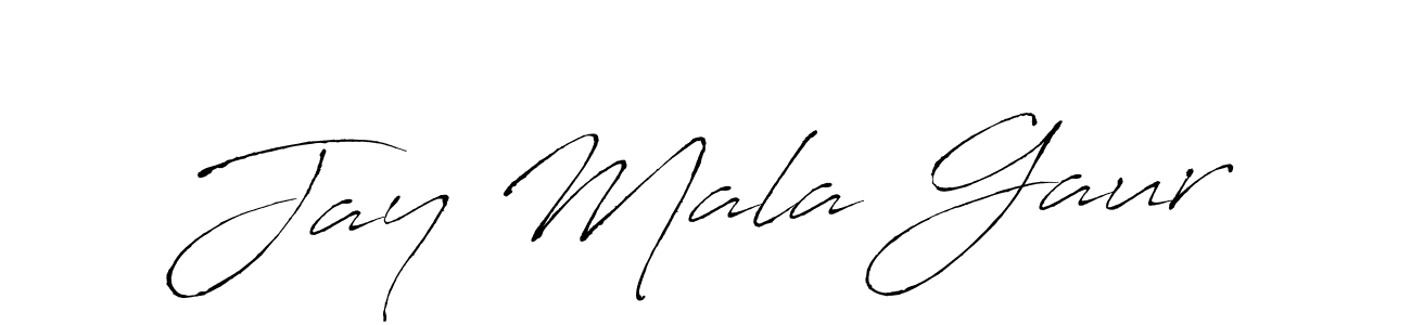 Create a beautiful signature design for name Jay Mala Gaur. With this signature (Antro_Vectra) fonts, you can make a handwritten signature for free. Jay Mala Gaur signature style 6 images and pictures png