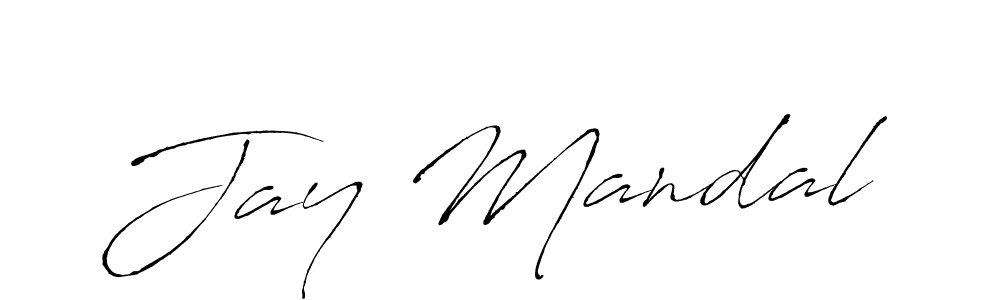Jay Mandal stylish signature style. Best Handwritten Sign (Antro_Vectra) for my name. Handwritten Signature Collection Ideas for my name Jay Mandal. Jay Mandal signature style 6 images and pictures png