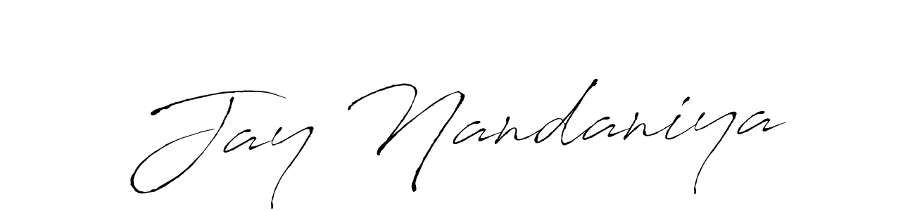 Also we have Jay Nandaniya name is the best signature style. Create professional handwritten signature collection using Antro_Vectra autograph style. Jay Nandaniya signature style 6 images and pictures png