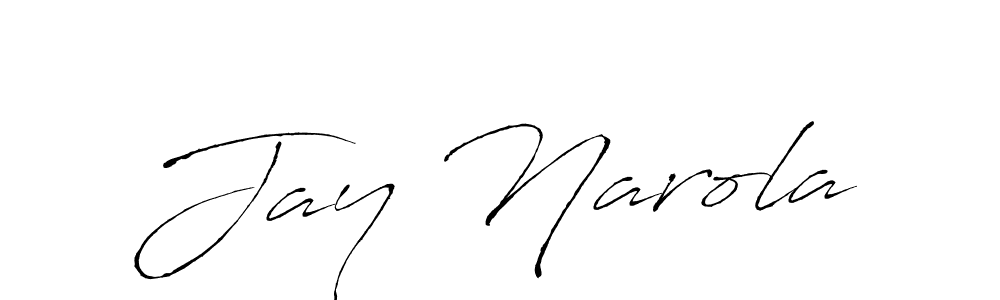 Jay Narola stylish signature style. Best Handwritten Sign (Antro_Vectra) for my name. Handwritten Signature Collection Ideas for my name Jay Narola. Jay Narola signature style 6 images and pictures png