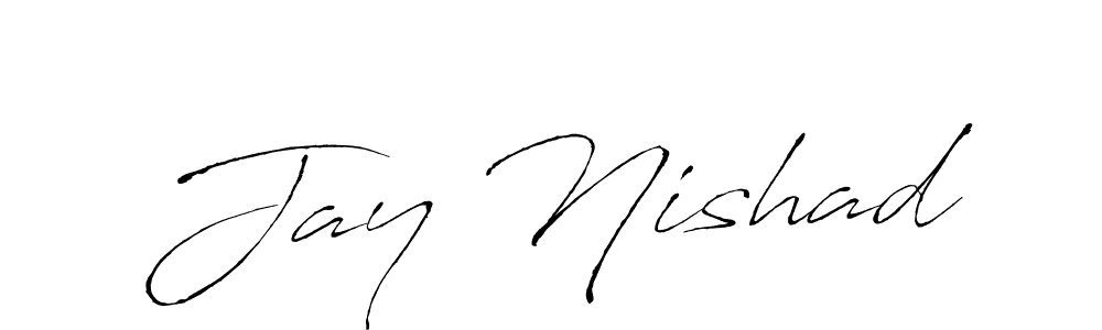 Make a beautiful signature design for name Jay Nishad. With this signature (Antro_Vectra) style, you can create a handwritten signature for free. Jay Nishad signature style 6 images and pictures png