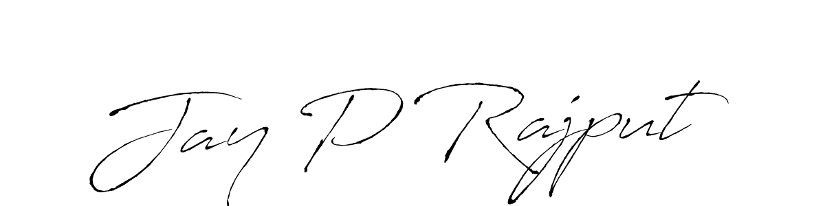 Make a beautiful signature design for name Jay P Rajput. With this signature (Antro_Vectra) style, you can create a handwritten signature for free. Jay P Rajput signature style 6 images and pictures png