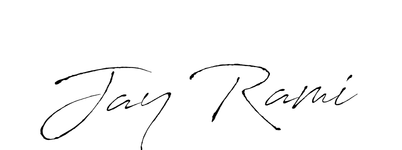 Design your own signature with our free online signature maker. With this signature software, you can create a handwritten (Antro_Vectra) signature for name Jay Rami. Jay Rami signature style 6 images and pictures png