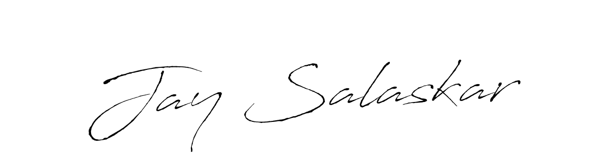 The best way (Antro_Vectra) to make a short signature is to pick only two or three words in your name. The name Jay Salaskar include a total of six letters. For converting this name. Jay Salaskar signature style 6 images and pictures png