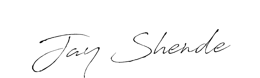 Make a beautiful signature design for name Jay Shende. With this signature (Antro_Vectra) style, you can create a handwritten signature for free. Jay Shende signature style 6 images and pictures png