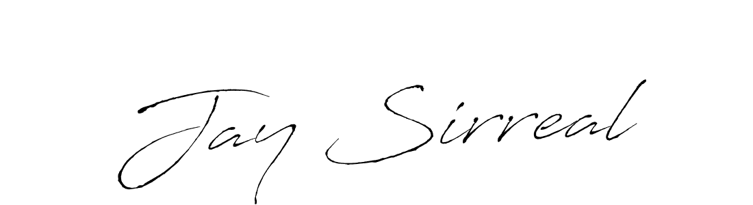 Jay Sirreal stylish signature style. Best Handwritten Sign (Antro_Vectra) for my name. Handwritten Signature Collection Ideas for my name Jay Sirreal. Jay Sirreal signature style 6 images and pictures png