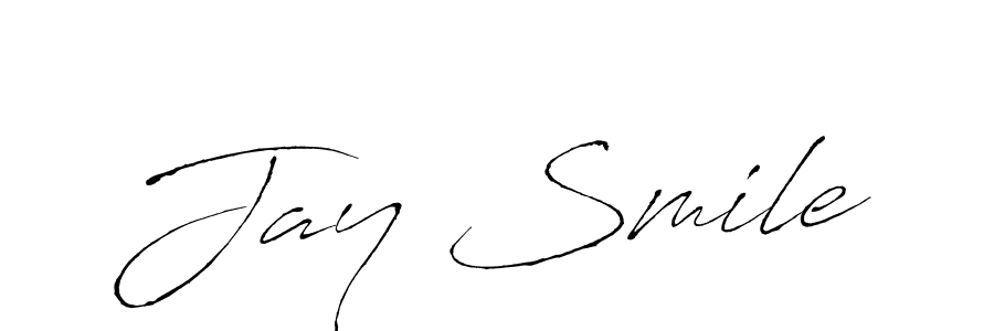 How to make Jay Smile name signature. Use Antro_Vectra style for creating short signs online. This is the latest handwritten sign. Jay Smile signature style 6 images and pictures png