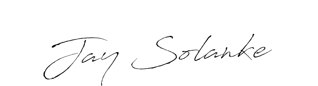 Create a beautiful signature design for name Jay Solanke. With this signature (Antro_Vectra) fonts, you can make a handwritten signature for free. Jay Solanke signature style 6 images and pictures png