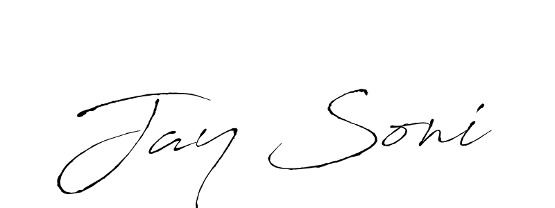 Make a beautiful signature design for name Jay Soni. With this signature (Antro_Vectra) style, you can create a handwritten signature for free. Jay Soni signature style 6 images and pictures png