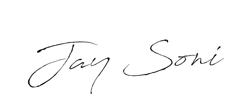 Make a beautiful signature design for name Jay Soni. With this signature (Antro_Vectra) style, you can create a handwritten signature for free. Jay Soni signature style 6 images and pictures png