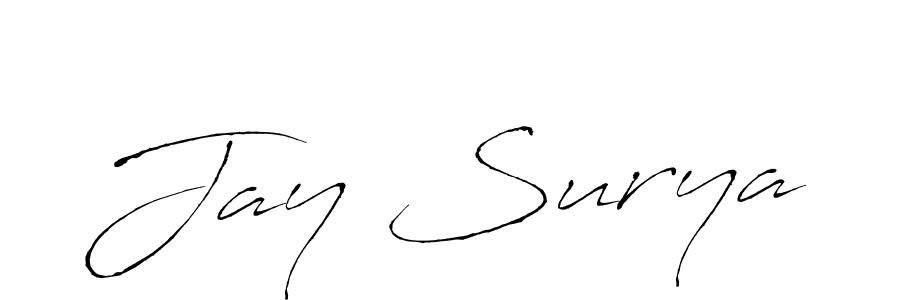 The best way (Antro_Vectra) to make a short signature is to pick only two or three words in your name. The name Jay Surya include a total of six letters. For converting this name. Jay Surya signature style 6 images and pictures png