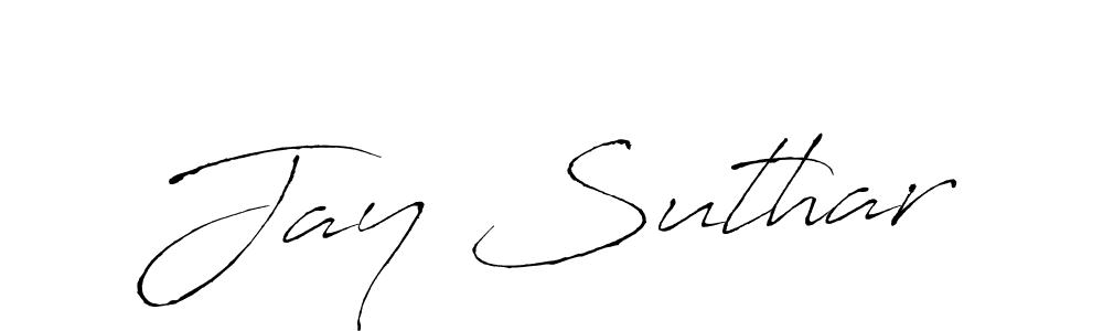 How to make Jay Suthar signature? Antro_Vectra is a professional autograph style. Create handwritten signature for Jay Suthar name. Jay Suthar signature style 6 images and pictures png