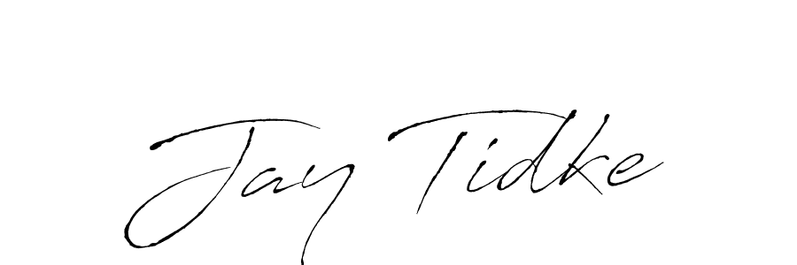 How to make Jay Tidke name signature. Use Antro_Vectra style for creating short signs online. This is the latest handwritten sign. Jay Tidke signature style 6 images and pictures png