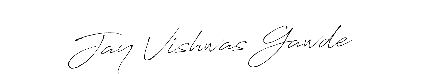 Use a signature maker to create a handwritten signature online. With this signature software, you can design (Antro_Vectra) your own signature for name Jay Vishwas Gawde. Jay Vishwas Gawde signature style 6 images and pictures png