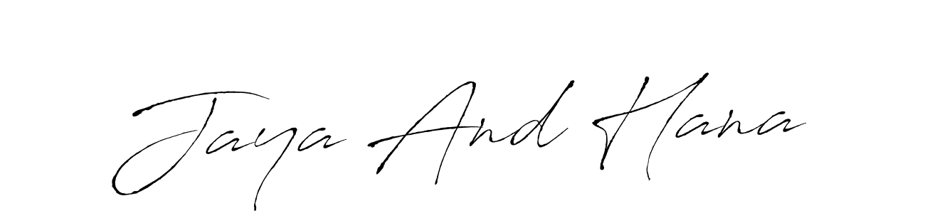 Use a signature maker to create a handwritten signature online. With this signature software, you can design (Antro_Vectra) your own signature for name Jaya And Hana. Jaya And Hana signature style 6 images and pictures png