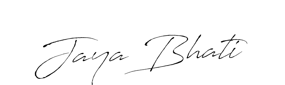 How to make Jaya Bhati name signature. Use Antro_Vectra style for creating short signs online. This is the latest handwritten sign. Jaya Bhati signature style 6 images and pictures png