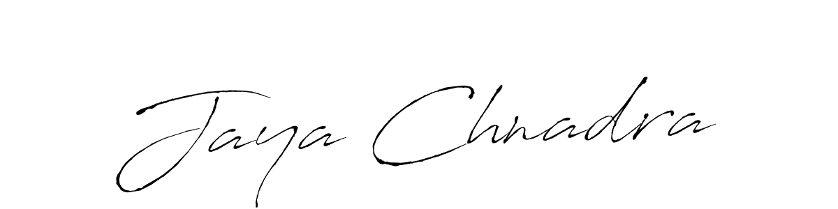 Make a beautiful signature design for name Jaya Chnadra. With this signature (Antro_Vectra) style, you can create a handwritten signature for free. Jaya Chnadra signature style 6 images and pictures png