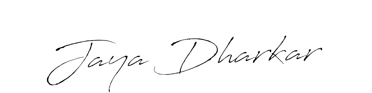 Create a beautiful signature design for name Jaya Dharkar. With this signature (Antro_Vectra) fonts, you can make a handwritten signature for free. Jaya Dharkar signature style 6 images and pictures png