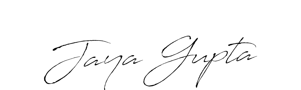 How to make Jaya Gupta name signature. Use Antro_Vectra style for creating short signs online. This is the latest handwritten sign. Jaya Gupta signature style 6 images and pictures png