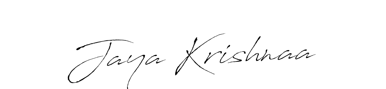 Create a beautiful signature design for name Jaya Krishnaa. With this signature (Antro_Vectra) fonts, you can make a handwritten signature for free. Jaya Krishnaa signature style 6 images and pictures png