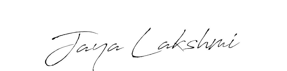 How to make Jaya Lakshmi name signature. Use Antro_Vectra style for creating short signs online. This is the latest handwritten sign. Jaya Lakshmi signature style 6 images and pictures png