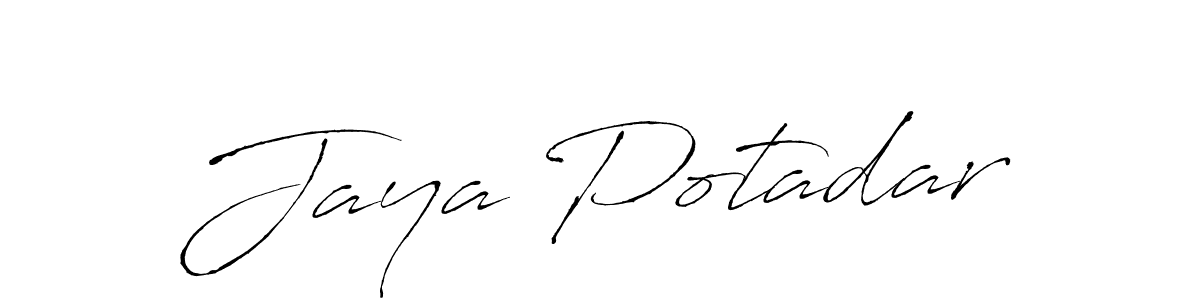Antro_Vectra is a professional signature style that is perfect for those who want to add a touch of class to their signature. It is also a great choice for those who want to make their signature more unique. Get Jaya Potadar name to fancy signature for free. Jaya Potadar signature style 6 images and pictures png