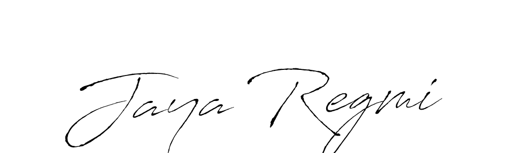 Create a beautiful signature design for name Jaya Regmi. With this signature (Antro_Vectra) fonts, you can make a handwritten signature for free. Jaya Regmi signature style 6 images and pictures png