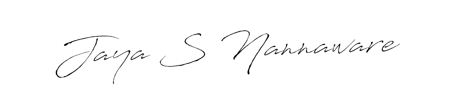 if you are searching for the best signature style for your name Jaya S Nannaware. so please give up your signature search. here we have designed multiple signature styles  using Antro_Vectra. Jaya S Nannaware signature style 6 images and pictures png