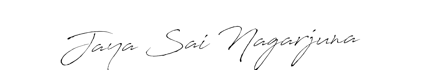 How to make Jaya Sai Nagarjuna name signature. Use Antro_Vectra style for creating short signs online. This is the latest handwritten sign. Jaya Sai Nagarjuna signature style 6 images and pictures png