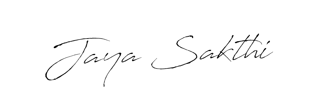 Design your own signature with our free online signature maker. With this signature software, you can create a handwritten (Antro_Vectra) signature for name Jaya Sakthi. Jaya Sakthi signature style 6 images and pictures png