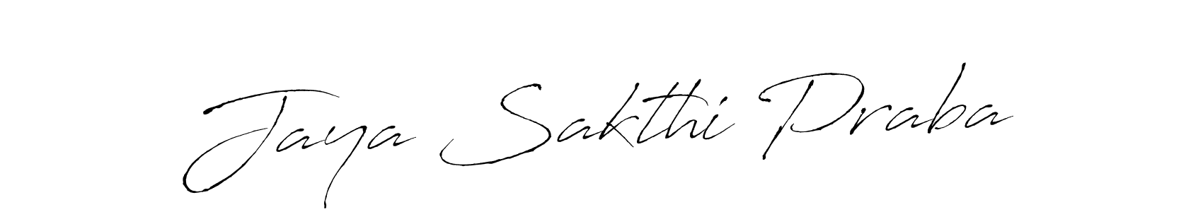 Jaya Sakthi Praba stylish signature style. Best Handwritten Sign (Antro_Vectra) for my name. Handwritten Signature Collection Ideas for my name Jaya Sakthi Praba. Jaya Sakthi Praba signature style 6 images and pictures png