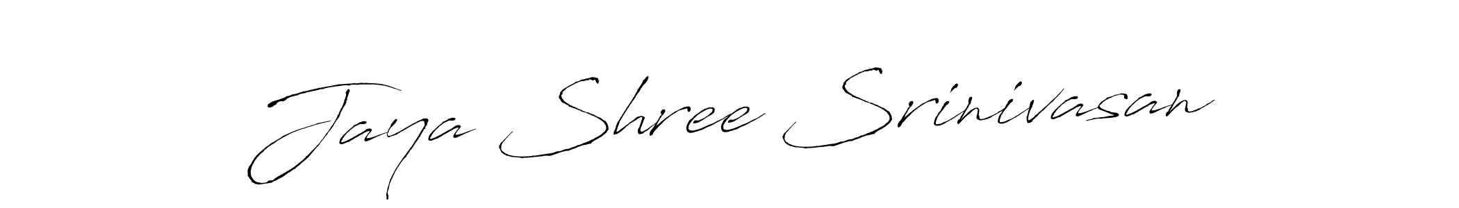 Create a beautiful signature design for name Jaya Shree Srinivasan. With this signature (Antro_Vectra) fonts, you can make a handwritten signature for free. Jaya Shree Srinivasan signature style 6 images and pictures png