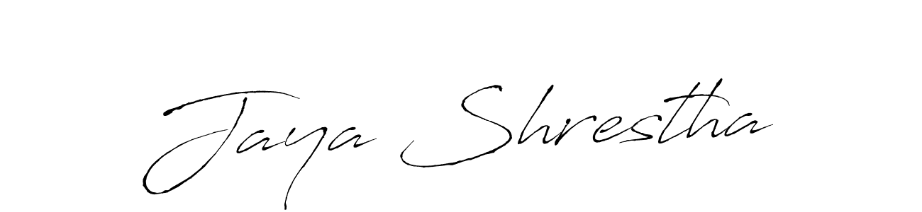 Jaya Shrestha stylish signature style. Best Handwritten Sign (Antro_Vectra) for my name. Handwritten Signature Collection Ideas for my name Jaya Shrestha. Jaya Shrestha signature style 6 images and pictures png