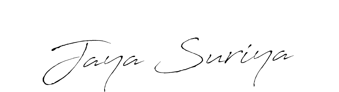 if you are searching for the best signature style for your name Jaya Suriya. so please give up your signature search. here we have designed multiple signature styles  using Antro_Vectra. Jaya Suriya signature style 6 images and pictures png