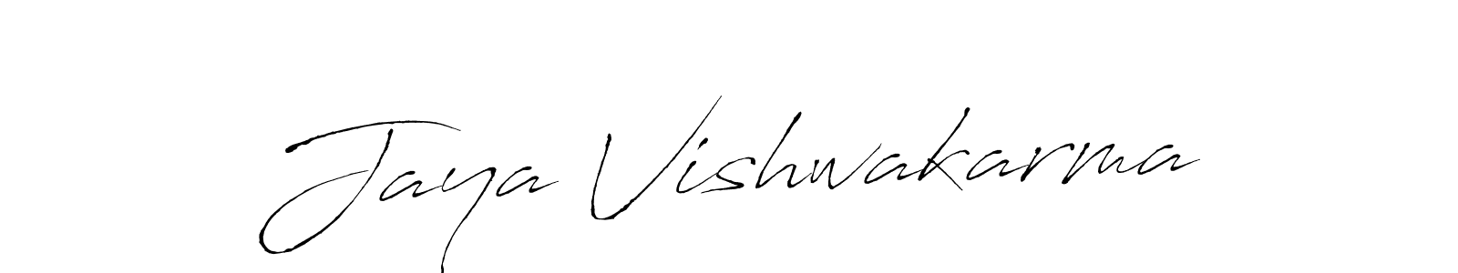 How to make Jaya Vishwakarma name signature. Use Antro_Vectra style for creating short signs online. This is the latest handwritten sign. Jaya Vishwakarma signature style 6 images and pictures png
