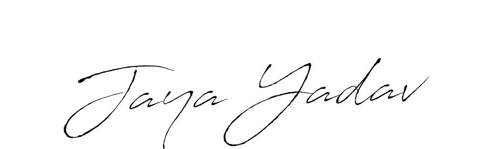 Design your own signature with our free online signature maker. With this signature software, you can create a handwritten (Antro_Vectra) signature for name Jaya Yadav. Jaya Yadav signature style 6 images and pictures png