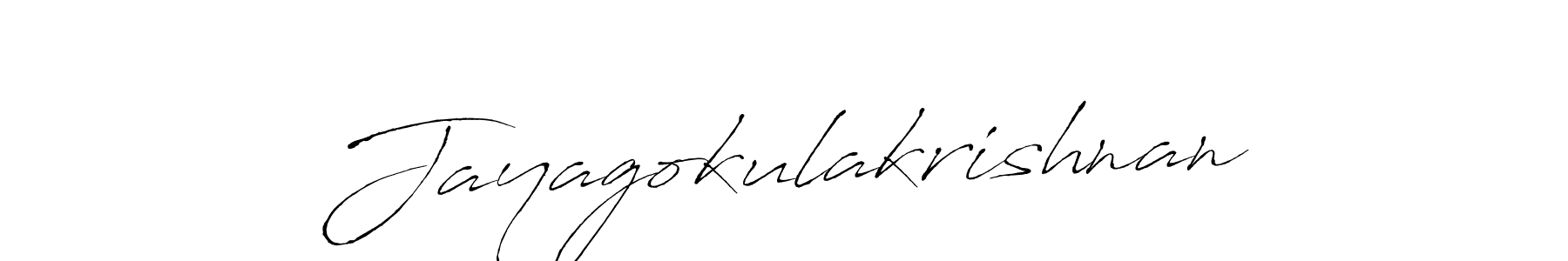 Create a beautiful signature design for name Jayagokulakrishnan. With this signature (Antro_Vectra) fonts, you can make a handwritten signature for free. Jayagokulakrishnan signature style 6 images and pictures png